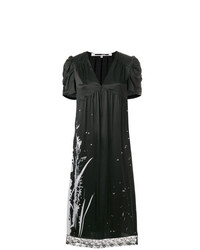 Черное платье прямого кроя с цветочным принтом от McQ Alexander McQueen