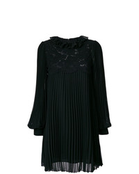 Черное платье прямого кроя со складками от Philosophy di Lorenzo Serafini