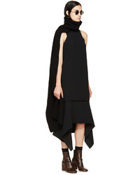 Черное платье прямого кроя от Rosetta Getty