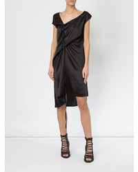 Черное платье прямого кроя от Ann Demeulemeester