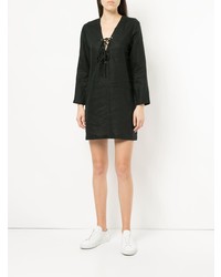 Черное платье прямого кроя от Matin