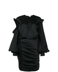 Черное платье прямого кроя от Magda Butrym