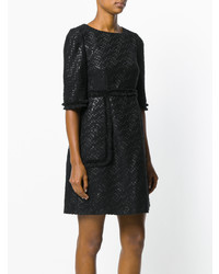 Черное платье прямого кроя от Talbot Runhof