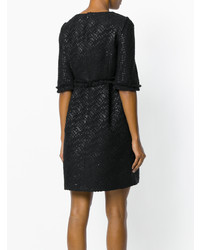 Черное платье прямого кроя от Talbot Runhof