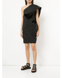 Черное платье прямого кроя от Rick Owens