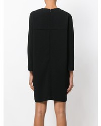 Черное платье прямого кроя от Gianluca Capannolo