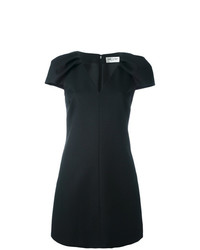 Черное платье прямого кроя от Saint Laurent