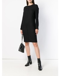 Черное платье прямого кроя от Ann Demeulemeester