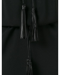 Черное платье прямого кроя от Saint Laurent