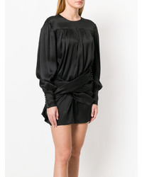 Черное платье прямого кроя от Magda Butrym