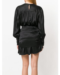 Черное платье прямого кроя от Magda Butrym