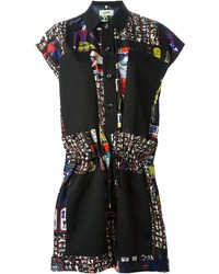 Черное платье-рубашка с принтом от Jean Paul Gaultier