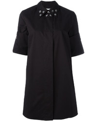 Черное платье-рубашка с шипами от MM6 MAISON MARGIELA
