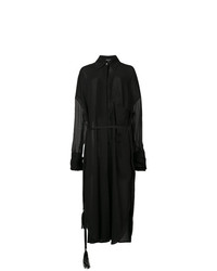 Черное платье-рубашка от Ann Demeulemeester