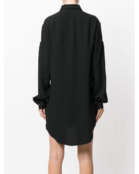 Черное платье-рубашка от Saint Laurent