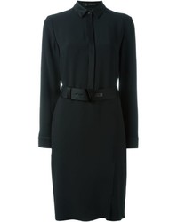 Черное платье-рубашка от Versace