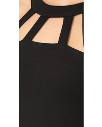 Черное платье с вырезом от L'Agence