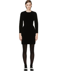 Черное платье с вырезом от Saint Laurent