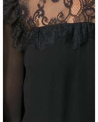 Черное платье с вышивкой от Twin-Set