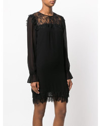 Черное платье с вышивкой от Twin-Set