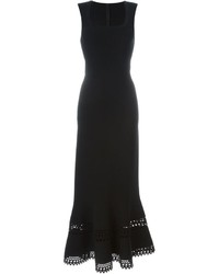 Черное платье с геометрическим рисунком от Alaia