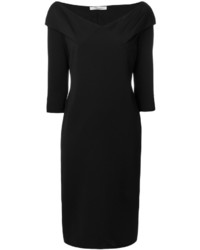 Черное платье с открытыми плечами от Blumarine