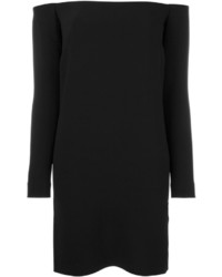 Черное платье с открытыми плечами от Paule Ka