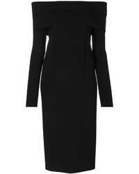 Черное платье с открытыми плечами от Tom Ford