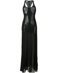 Черное платье с пайетками с украшением от Michael Kors