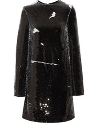 Черное платье с пайетками от MSGM