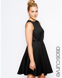 Черное платье с плиссированной юбкой от Asos