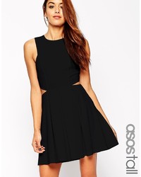 Черное платье с плиссированной юбкой от Asos