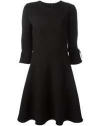 Черное платье с плиссированной юбкой от Ermanno Scervino