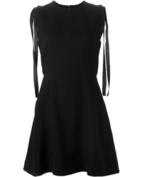 Черное платье с плиссированной юбкой от Giamba