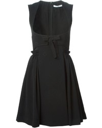 Черное платье с плиссированной юбкой от Givenchy