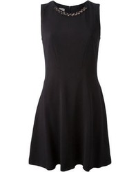 Черное платье с плиссированной юбкой от Pinko