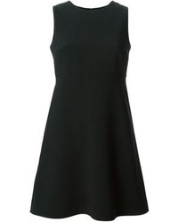 Черное платье с плиссированной юбкой от Saint Laurent