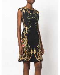Черное платье с принтом от Alberta Ferretti