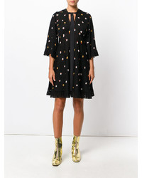 Черное платье с принтом от RED Valentino