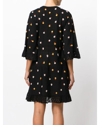 Черное платье с принтом от RED Valentino