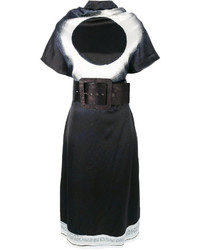 Черное платье с принтом от Maison Margiela