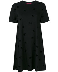 Черное платье с принтом от MCQ