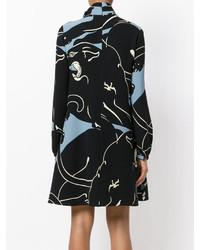 Черное платье с принтом от Valentino