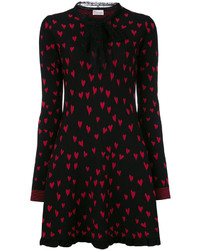 Черное платье с принтом от RED Valentino