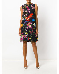 Черное платье с принтом от Dolce & Gabbana