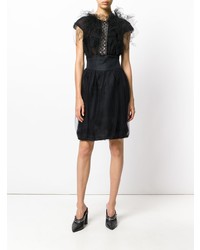 Черное платье с пышной юбкой с украшением от Valentino Vintage