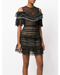 Черное платье с пышной юбкой от Self-Portrait