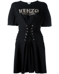 Черное платье с пышной юбкой от Kenzo