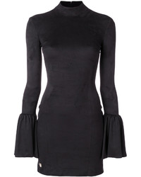 Черное платье с пышной юбкой от Philipp Plein