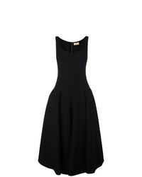 Черное платье с пышной юбкой от Sara Battaglia